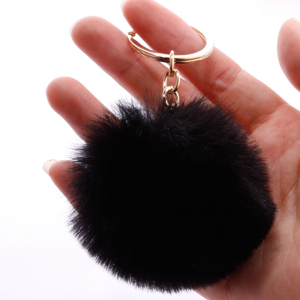 Wholesale 7CM Fur Ball Pom Pom Keychain